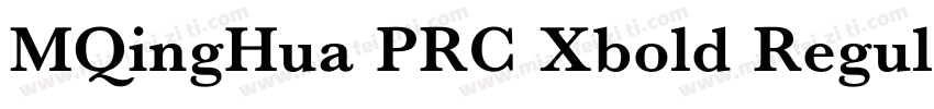 MQingHua PRC Xbold Regular字体转换